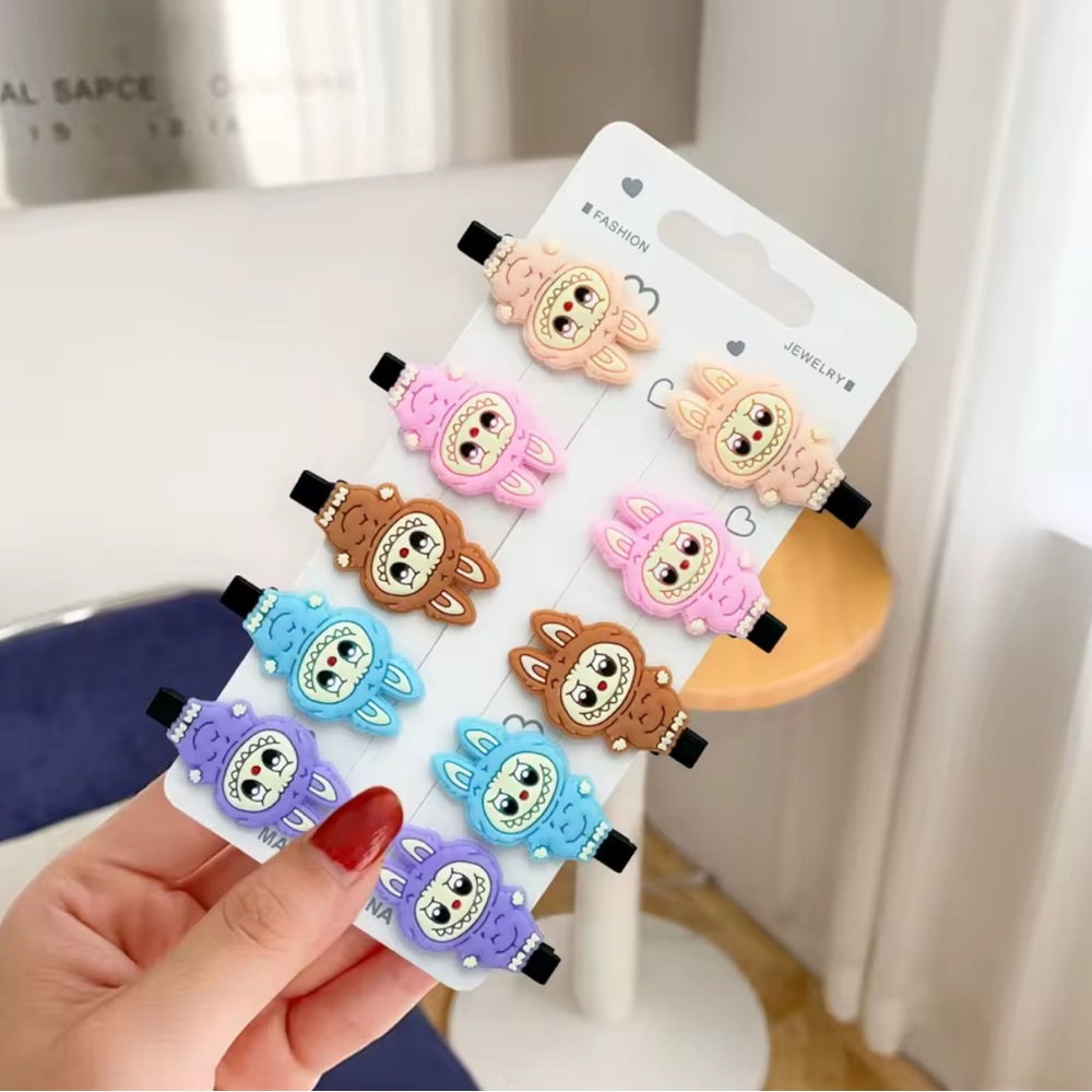 Labubu Hair Clips for Kids (10 in set)